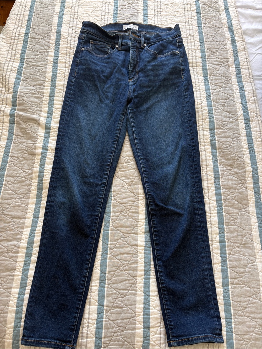 LOFT Dark Blue Skinny Jeans